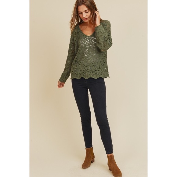 ✨🌿 Pointelle Sweater - Picture 3 of 4